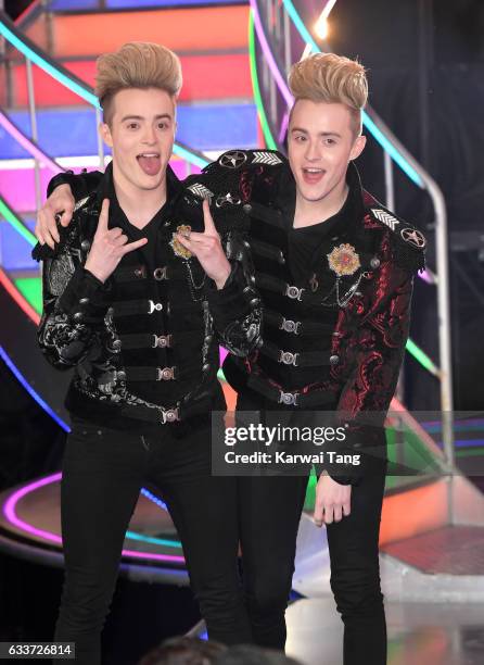 Jedward come 2nd after being evicted from the Celebrity Big Brother houseon February 3, 2017 in Borehamwood, United Kingdom.