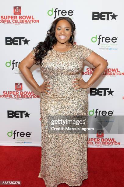 Recording artist Kierra Sheard attends the BET Presents Super Bowl Gospel Celebration at Lakewood Church on February 3, 2017 in Houston, Texas.