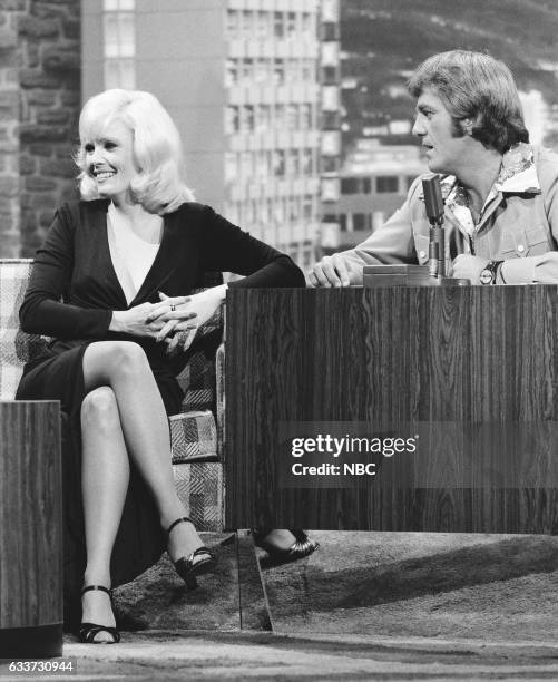 Pictured: Actress Carey Van Dyke during an interview with guest Host Don Meredith on May 7th, 1975--