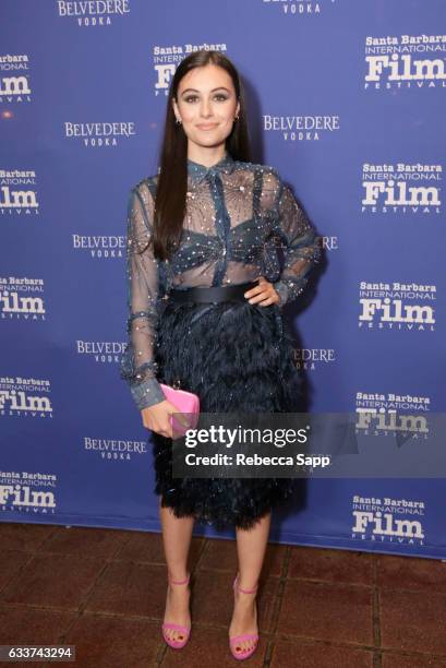 Actress Marta Pozzan attends the Outstanding Performers Tribute honoring Ryan Gosling and Emma Stone during the 32nd Santa Barbara International Film...
