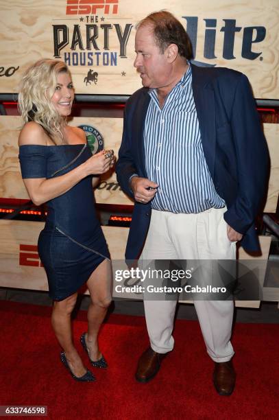 Recording artist Fergie and ESPN anchor Chris Berman attend the 13th Annual ESPN The Party on February 3, 2017 in Houston, Texas.