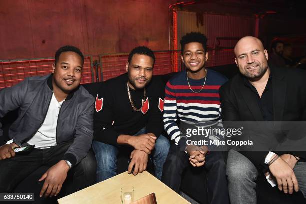 Actors Anthony Anderson, Nathan Anderson and guests attend the 13th Annual ESPN The Party on February 3, 2017 in Houston, Texas.
