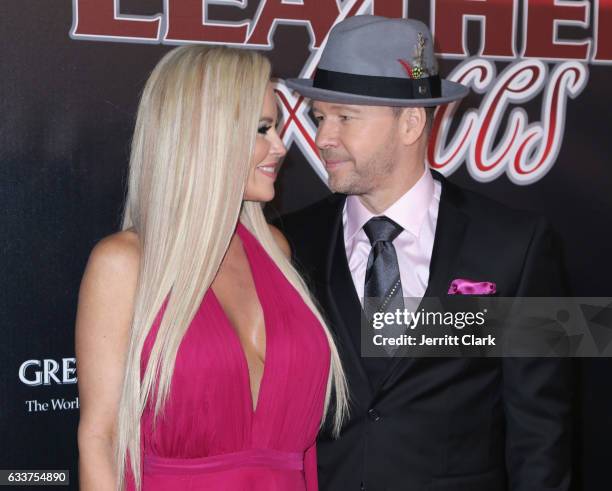 Jenny McCarthy and Donnie Wahlberg host the 4th Annual "Leather & Laces" Spectacular During Super Bowl LI Weekend at Hughes Manor on February 3, 2017...