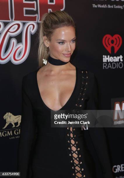 Sports Illustrated Model Hannah Ferguson attends the 4th Annual "Leather & Laces" Spectacular During Super Bowl LI Weekend at Hughes Manor on...