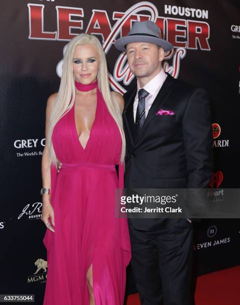 Jenny McCarthy and Donnie Wahlberg host the 4th Annual "Leather & Laces" Spectacular During Super Bowl LI Weekend at Hughes Manor on February 3, 2017...