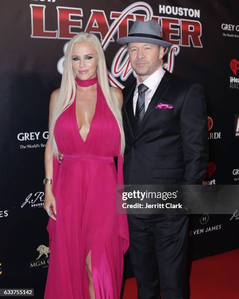 Jenny McCarthy and Donnie Wahlberg host the 4th Annual "Leather & Laces" Spectacular During Super Bowl LI Weekend at Hughes Manor on February 3, 2017...