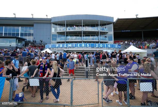 General view during the 2017 AFLW Round 01 match between the Western Bulldogs and the Fremantle Dockers at VU Whitten Oval on February 4, 2017 in...