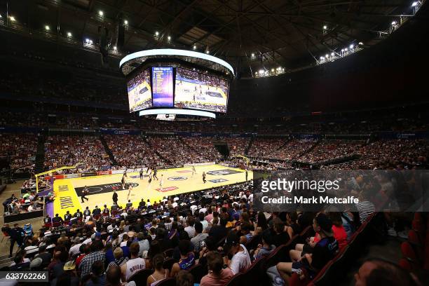 General view during the round 18 NBL match between the Sydney Kings and Melbourne United at Qudos Bank Arena on February 4, 2017 in Sydney, Australia.