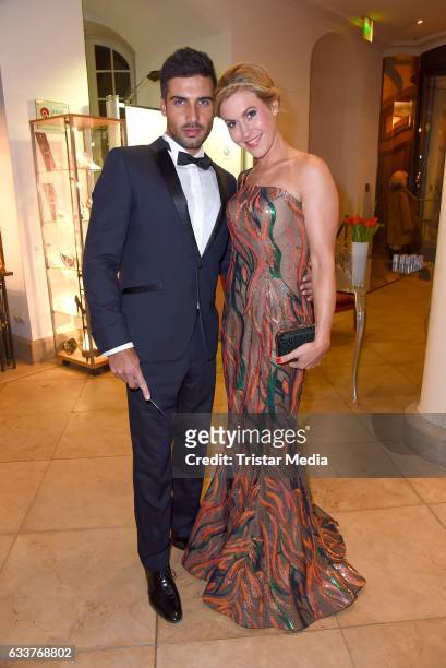 Wolke Hegenbarth and her boyfriend Oliver Vaid during the Semper Opera Ball 2017 at Semperoper on February 3, 2017 in Dresden, Germany.