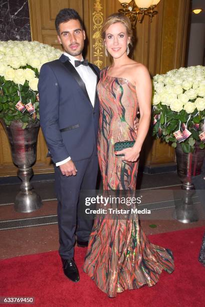 Wolke Hegenbarth and her boyfriend Oliver Vaid during the Semper Opera Ball 2017 at Semperoper on February 3, 2017 in Dresden, Germany.