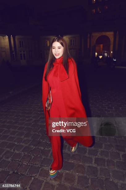 Fashion and technology investor Wendy Yu attends the Giambattista Valli Haute Couture Spring Summer 2017 show as part of Paris Fashion Week on...