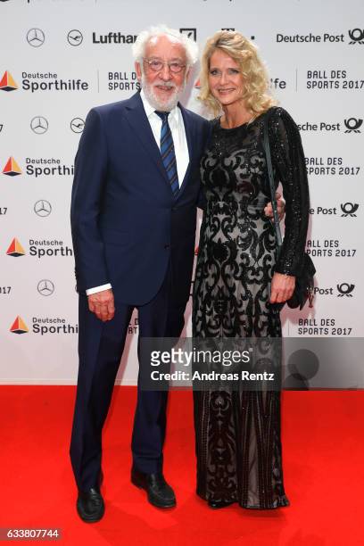 Dieter Hallervorden and Christiane Zander attend the German Sports Gala 'Ball des Sports 2017' on February 4, 2017 in Wiesbaden, Germany.