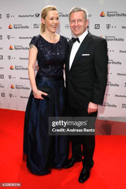 Bettina Wulff and Christian Wulff attend the German Sports Gala 'Ball des Sports 2017' on February 4, 2017 in Wiesbaden, Germany.