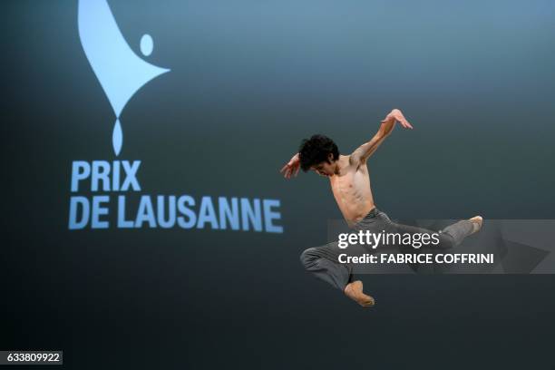 Winner of the scholarships number four, Koyo Yamamoto of Japan, performs during the final of the 45th International Ballet Competition "Prix de...