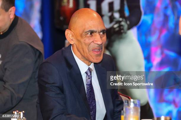 Tony Dungy during the Bart Starr Award Super Bowl Breakfast on February 04 at the Marriott Marquis in Houston, Texas.