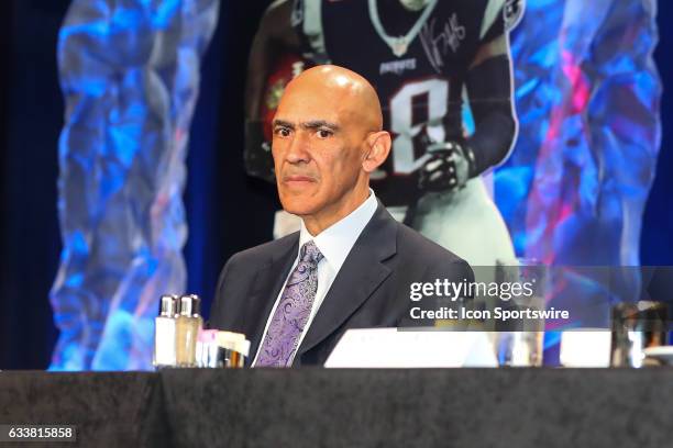 Tony Dungy during the Bart Starr Award Super Bowl Breakfast on February 04 at the Marriott Marquis in Houston, Texas.