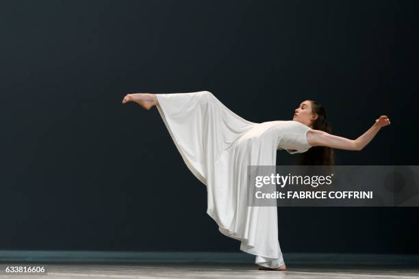 Australia's Jessi Seymour performs during the final of the 45th International Ballet Competition "Prix de Lausanne" on February 4, 2017 in Lausanne....