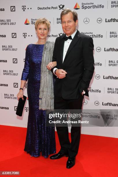 Susanne Klatten and Jan Klatten attend the German Sports Gala 'Ball des Sports 2017' on February 4, 2017 in Wiesbaden, Germany.