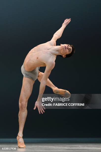 Winner of the scholarships number one Italy's Michele Esposito performs during the final of the 45th International Ballet Competition "Prix de...