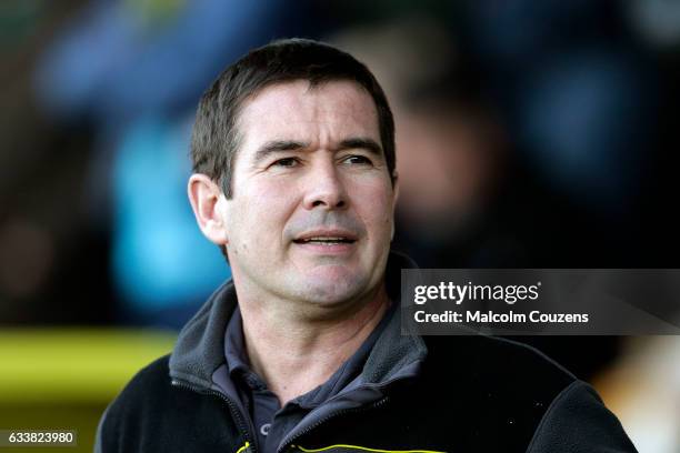 Nigel Clough manager of Burton Albion looks on during the Sky Bet Championship match between Burton Albion and Wolverhampton Wanderers at Pirelli...