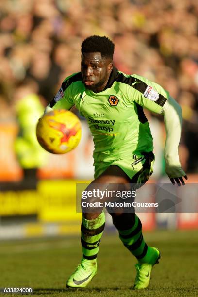 Nouha Dicko of Wolverhampton Wanderers during the Sky Bet Championship match between Burton Albion and Wolverhampton Wanderers at Pirelli Stadium on...