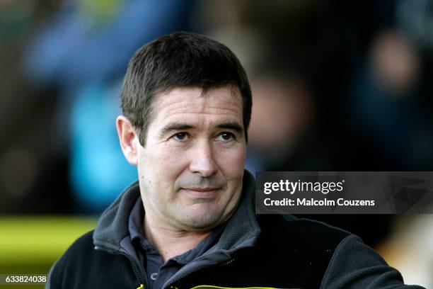 Nigel Clough manager of Burton Albion looks on during the Sky Bet Championship match between Burton Albion and Wolverhampton Wanderers at Pirelli...