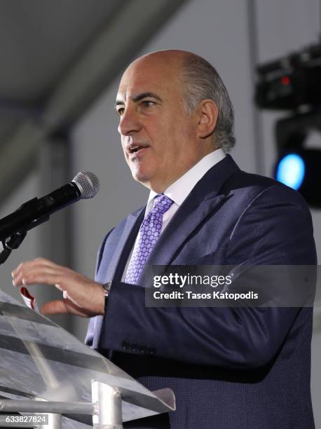 Entrepreneur Cosmo DeNicola speaks onstage during the 30th Annual Leigh Steinberg Super Bowl Party on February 4, 2017 in Houston, Texas.