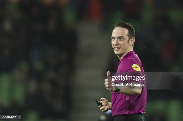 Fc Groningen - Excelsior. Scheidsrechter Edwin van de Graaf,during the Dutch Eredivisie match between FC Groningen and sbv Excelsior at Noordlease...