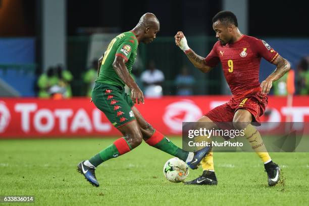 Jordan Pierre Ayew during the 2017 Africa Cup of Nations 3rd place match in Port Gentile, Gabon on 4/2/2017