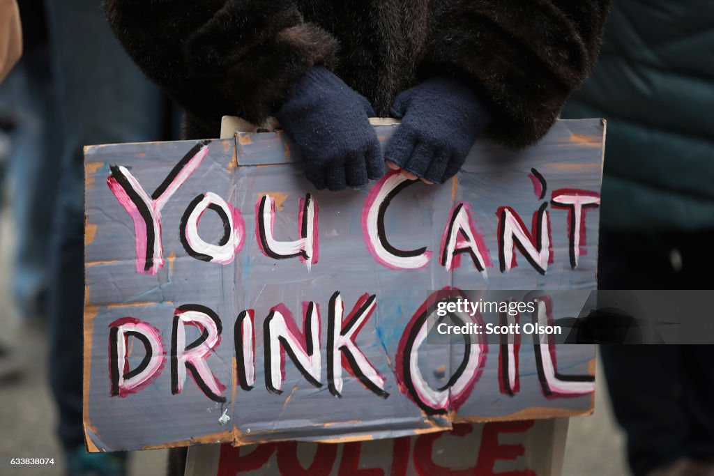 Activists In Chicago Protest Against Dakota Pipeline