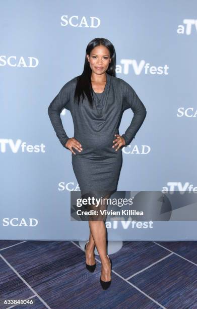 Actress Rose Rollins attends a press junket for "The Catch" on Day Three of aTVfest 2017 presented by SCAD on February 4, 2017 in Atlanta, Georgia.