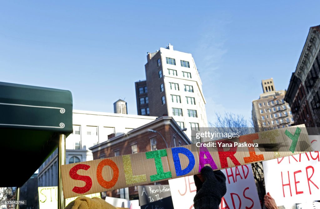 LGBT Solidarity Rally Against Trump Administration at NYC's Stonewall Inn