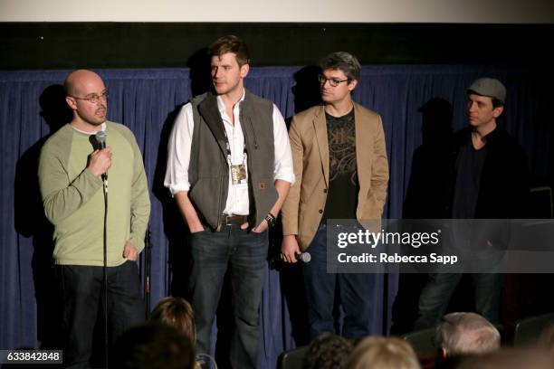 Director Paul Shoulberg, actor Zachary Spicer, producer Graham Sheldon and producer John Robert Armstrong speak onstage at a screening of "The Good...