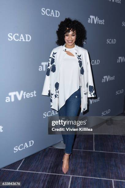 Actress Pearl Thusi attends a press junket for 'Quantico' on Day Three of the aTVfest 2017 presented by SCAD on February 4, 2017 in Atlanta, Georgia.