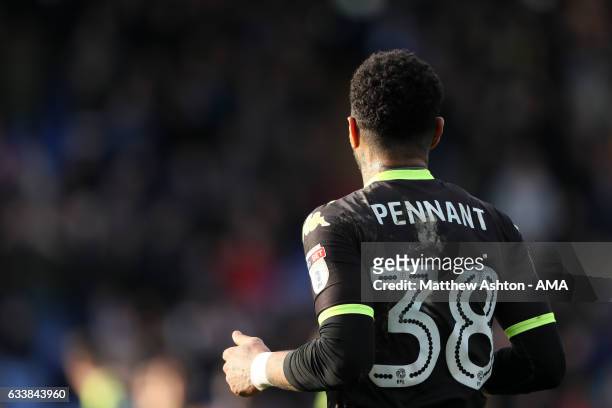 Jermaine Pennant of Bury during the Sky Bet League One match between Shrewsbury Town and Bury at Greenhous Meadow on February 4, 2017 in Shrewsbury,...