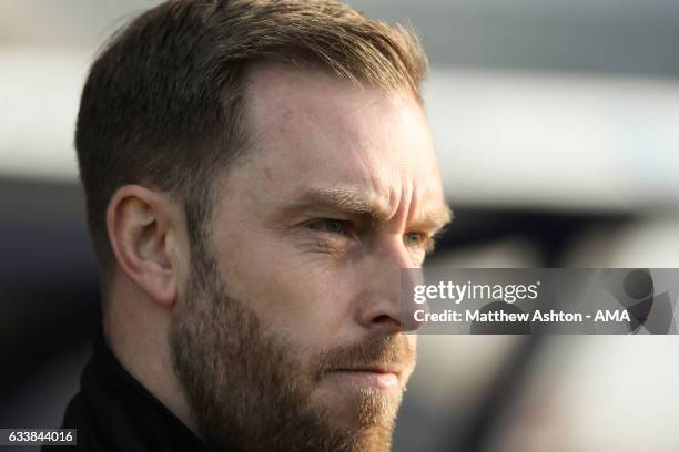 Chris Sedgwick the first team coach of Bury during the Sky Bet League One match between Shrewsbury Town and Bury at Greenhous Meadow on February 4,...