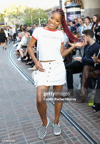 Actress Keke Palmer attended designer Rebecca Minkoffs Spring 2017 See Now, Buy Now Fashion Show at The Grove on February 4, 2017 in Los Angeles,...