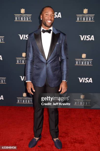 Player Larry Fitzgerald attends 6th Annual NFL Honors at Wortham Theater Center on February 4, 2017 in Houston, Texas.