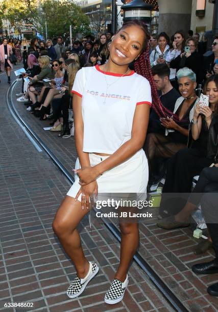 Keke Palmer attends designer Rebecca Minkoff's Spring 2017 "See Now, Buy Now" Fashion Show at The Grove on February 4, 2017 in Los Angeles,...