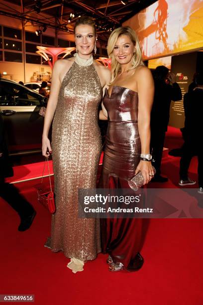 Maria Hoefl-Riesch and Franziska van Almsick attend the German Sports Gala 'Ball des Sports 2017' on February 4, 2017 in Wiesbaden, Germany.