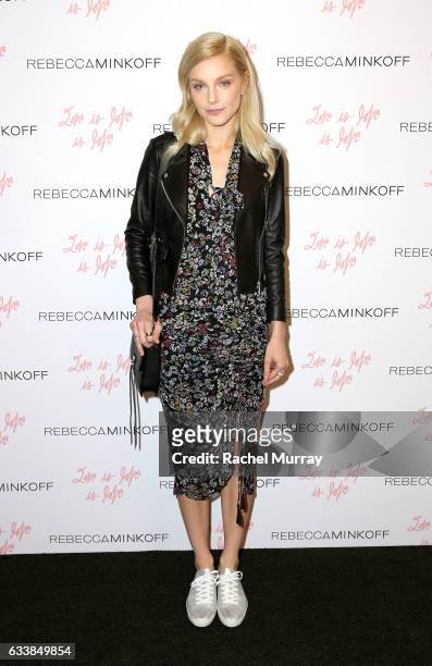 Model Jessica Stam attended designer Rebecca Minkoffs Spring 2017 See Now, Buy Now Fashion Show at The Grove on February 4, 2017 in Los Angeles,...