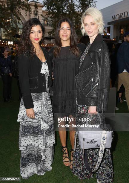 Model Camila Alves, designer Rebecca Minkoff and model Coco Rocha attended designer Rebecca Minkoffs Spring 2017 See Now, Buy Now Fashion Show at...