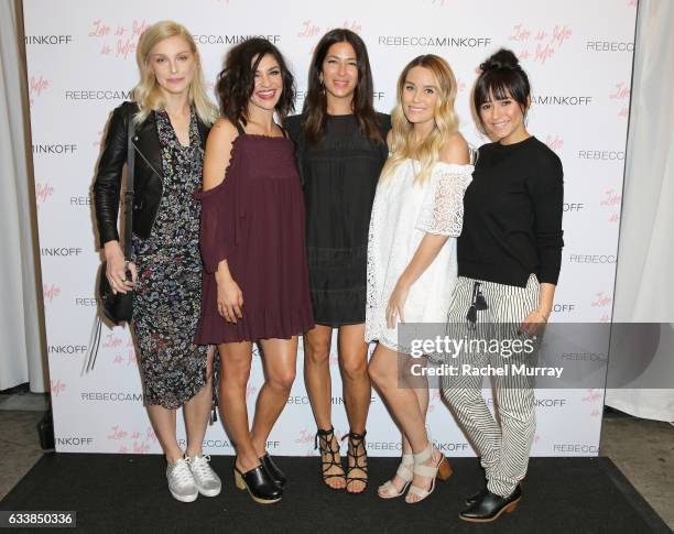 Model Jessica Stam, actress Jessica Szohr, designer Rebecca Minkoff, Tv personality Lauren Conrad and actress Emmanuelle Chriqui attended designer...