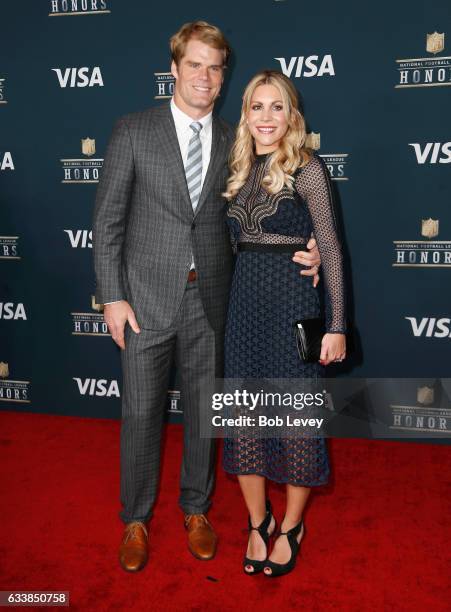 Player Greg Olsen and Kara Dooley attend 6th Annual NFL Honors at Wortham Theater Center on February 4, 2017 in Houston, Texas.