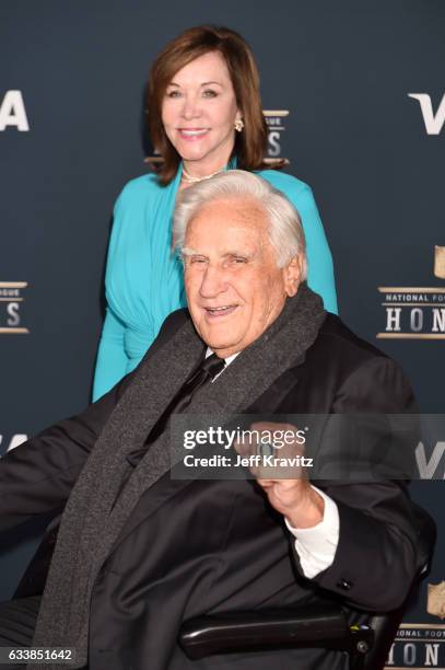 Mary Anne Stephens and NFL coach Don Shula attend 6th Annual NFL Honors at Wortham Theater Center on February 4, 2017 in Houston, Texas.