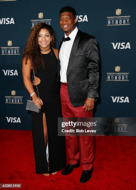 Player Jameis Winston and Breion Allen attend 6th Annual NFL Honors at Wortham Theater Center on February 4, 2017 in Houston, Texas.