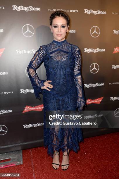 Actor Alyssa Milano at the Rolling Stone Live: Houston presented by Budweiser and Mercedes-Benz on February 4, 2017 in Houston, Texas. Produced in...