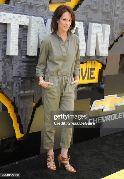 Annabeth Gish arrives at the premiere of Warner Bros. Pictures' "The LEGO Batman Movie" at Regency Village Theatre on February 4, 2017 in Westwood,...