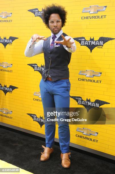 Johnathan Fernandez arrives at the premiere of Warner Bros. Pictures' "The LEGO Batman Movie" at Regency Village Theatre on February 4, 2017 in...