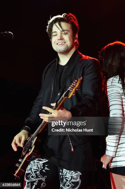 Musician Neil Perry of The Band Perry performs onstage during the Taste Of The NFL 'Party With A Purpose' at Houston University on February 4, 2017...